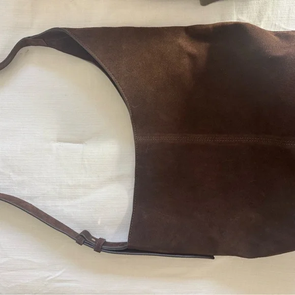 Zara Brown Suede Shoulder Bag - Picture 2 of 5